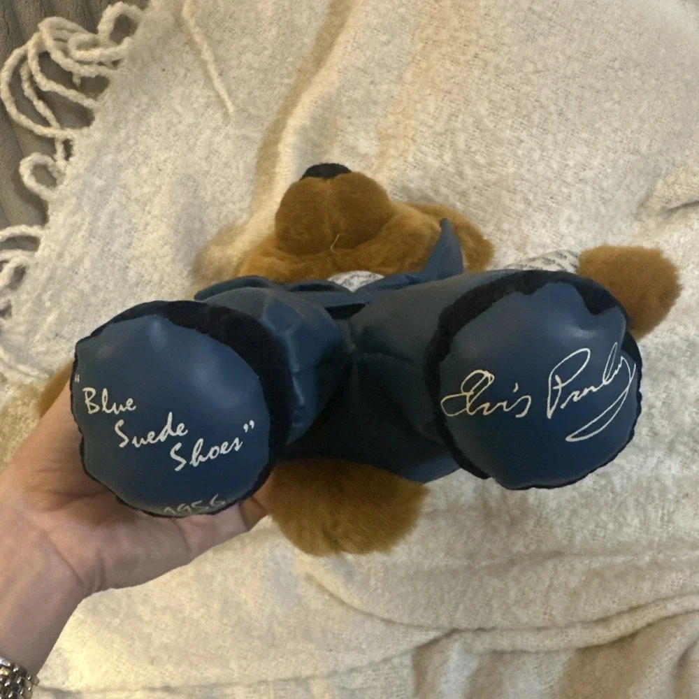 Elvis Presley Plush Blue Suede Shoes Teddy Bear Vintage 1994 RARE No Singing Box